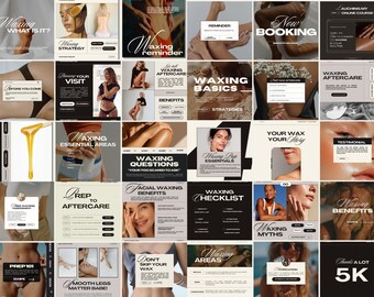 Waxing Instagram, Esthetician Instagram, Waxing Instagram Templates, Waxing Social Media Posts, Esthetician Templates, Skincare Social Media