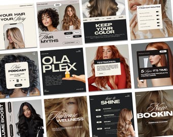 Modèles Instagram De Coiffeur, Modèles De Coiffeur, Réseaux Sociaux De Coiffeur, Image De Marque De Coiffeur, Réseaux Sociaux De Coiffeur