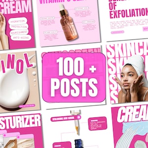 Pink Skincare Instagram, Esthetician Instagram, Pink Skincare Instagram Templates, Pink Esthetician Templates, Pink Skincare Social Media
