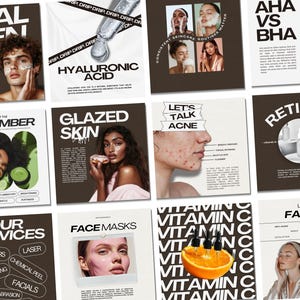Skincare Instagram, Esthetician Instagram, Skincare Instagram Templates, Skincare Posts, Esthetician Templates, Skincare Social Media