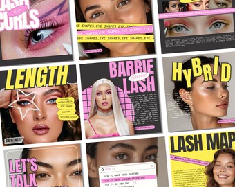 Lash Tech Instagram, Lash Instagram, Modelli per Lash Artist, Modello per social media con ciglia, Modelli per Instagram con ciglia di lusso, Post per Instagram con ciglia