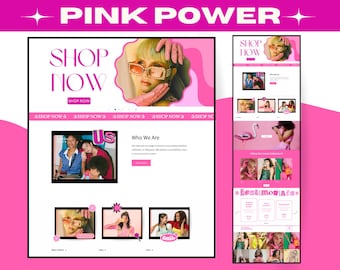 Retro Shopify Theme/ Orange Shopify Theme/ Pink Boho Shopify Theme/ Feminine Shopify Theme/ Shopify Store/ Shopify Banners
