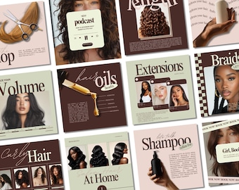 Modèles Instagram De Coiffeur, Modèles De Coiffeur, Réseaux Sociaux De Coiffeur, Image De Marque De Coiffeur, Réseaux Sociaux De Coiffeur