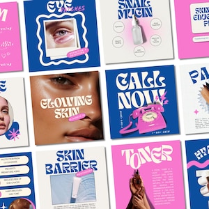 Skincare Instagram, Esthetician Instagram, Skincare Instagram Templates, Skincare Posts, Esthetician Templates, Skincare Social Media