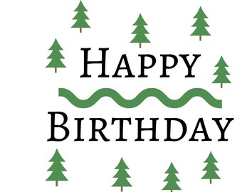 To a Great Guy Happy Birthday Forest Letterpress Card - Etsy