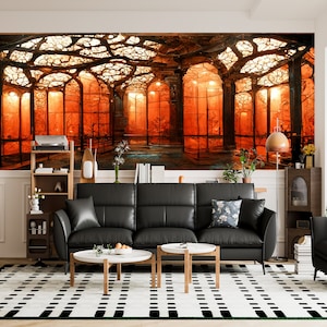 Abandoned Manor Wallpaper Mural: Peel and Stick, Removable Wall Art