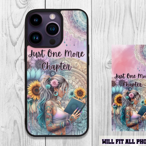 Phone Case, Just One More Chapter, Pastel Sunflowers, Boho Girl, Tattoo Phone Case Designs, Positive Affirmation, Positive, Western PNG