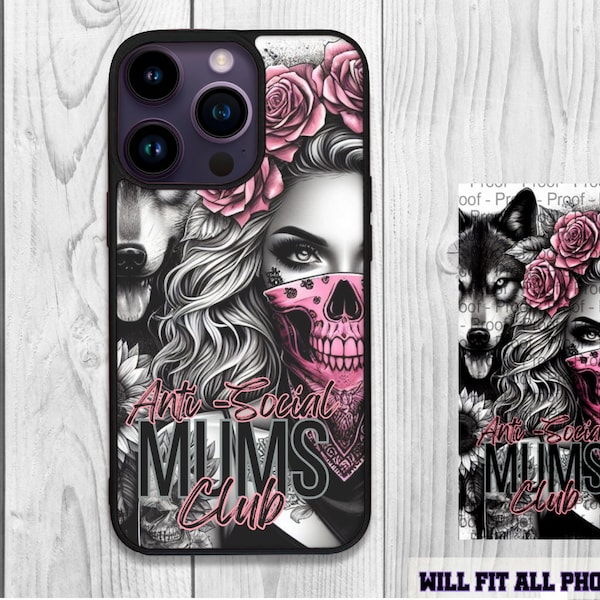 Anti Social Mums Club, Pink Bandana, Wolf Cases, Girl With tattoos, Phone Case Designs, Positive Affirmation, Badass Designs Aussie Mum