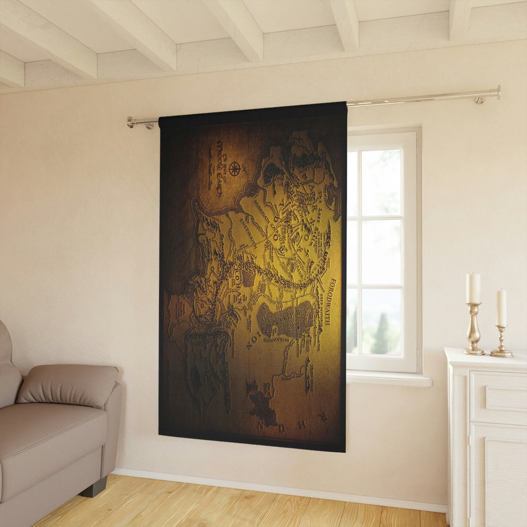 LOTR Middle Earth Window Curtain 1 Piece Etsy