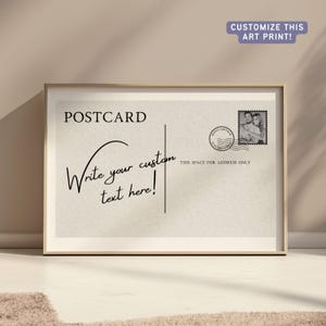 Carte postale d'amour personnalisée, art imprimable - cadeau Saint-Valentin, art mural couple, affiche de paysage de chambre au-dessus du lit, décoration d'intérieur pour couple