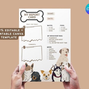 Pet Report Card Form | Instant Download Dog Report Card | Ready to Print Pet Sitter Form | Dog Walker Report Form | Pet Sitter | Dog Walker