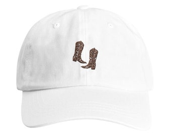 Cowboy Boots Cotton Twill Dad Cap