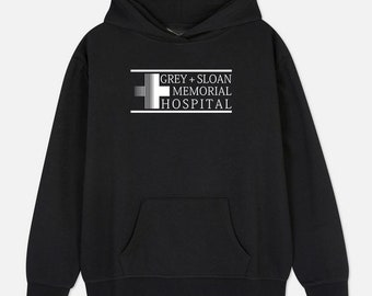Grey's Anatomy-Inspired Hoodie / Hooded Jumper,  Grey Sloan Memorial Hospital Hoody, Doctor, Nurse, Greys Anatomy