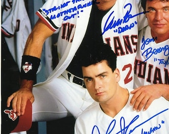 Charlie Sheen, Tom Berenger, and Corbin Bernson Signed Autographed 11x14 Photo Picture with PSA/DNA Authentication Letter