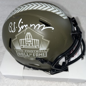 OJ Simpson Signed Autographed NFL Hall Of Fame Mini Helmet with JSA Authentication