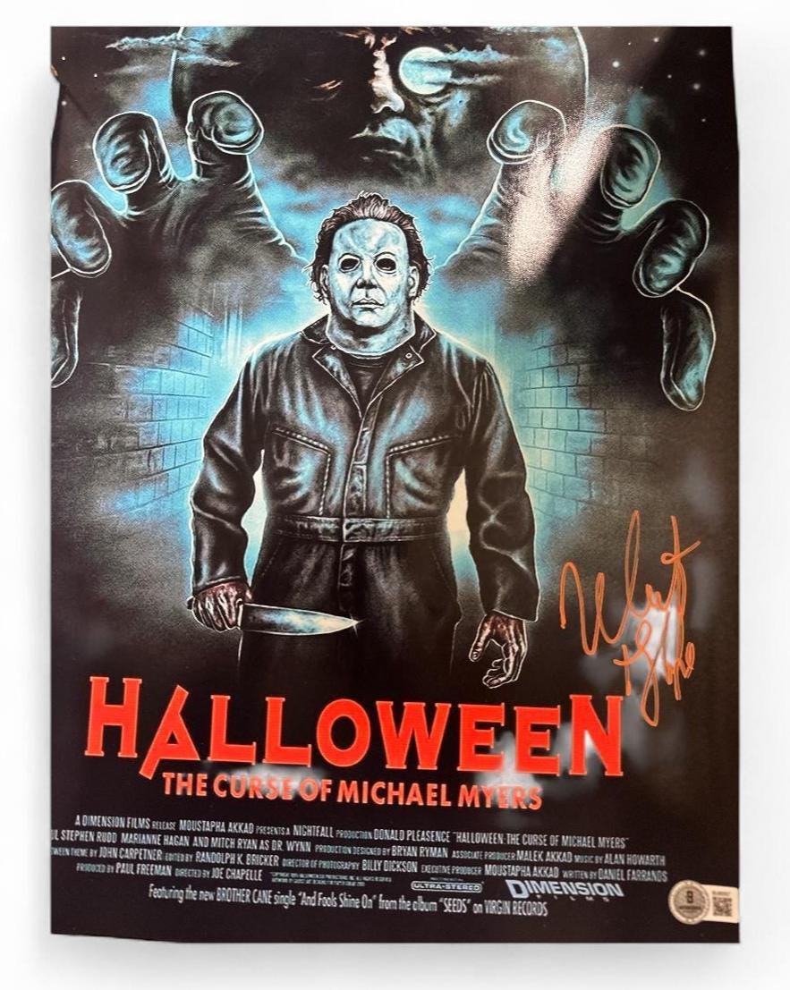 Nick Castle / Michael Myers Halloween Movie Autographed Poster