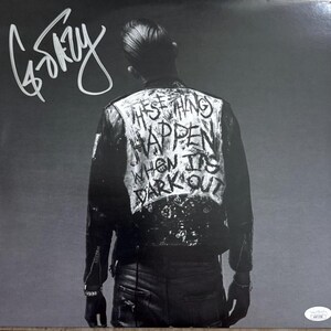 G Easy signerad "när det är mörkt ute" album LP JSA Autentiserad