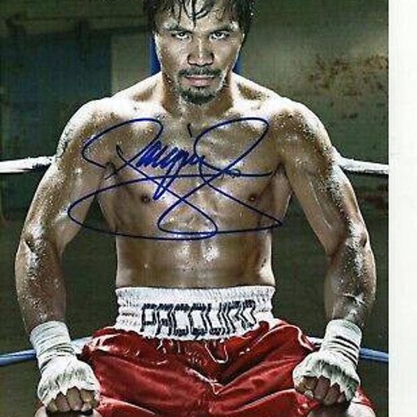 Manny Pacquiao Autographed Signed Boxing 8x10 Photograph with "Team Pacquiao" Certificate