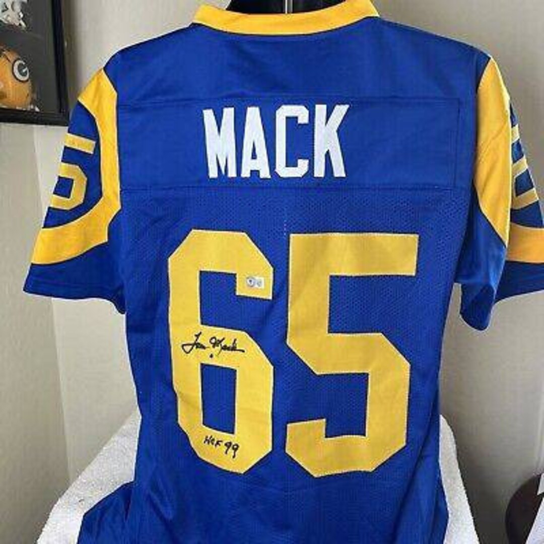 トム・マックの直筆サイン入り NFL ロサンゼルス・ラムズ ジャージ