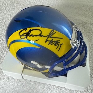 Eric Dickerson autographed signed Los Angeles Rams Mini Helmet Beckett Authenticated