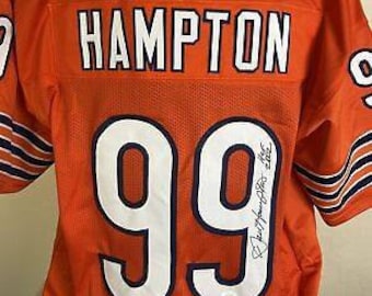 Unsigned Custom Dan Hampton Chicago Bears Blue Jersey | Sizes M, L, XL, 2XL