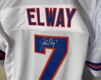 John Elway signed autographed Denver Broncos jersey . Beckett authenticated