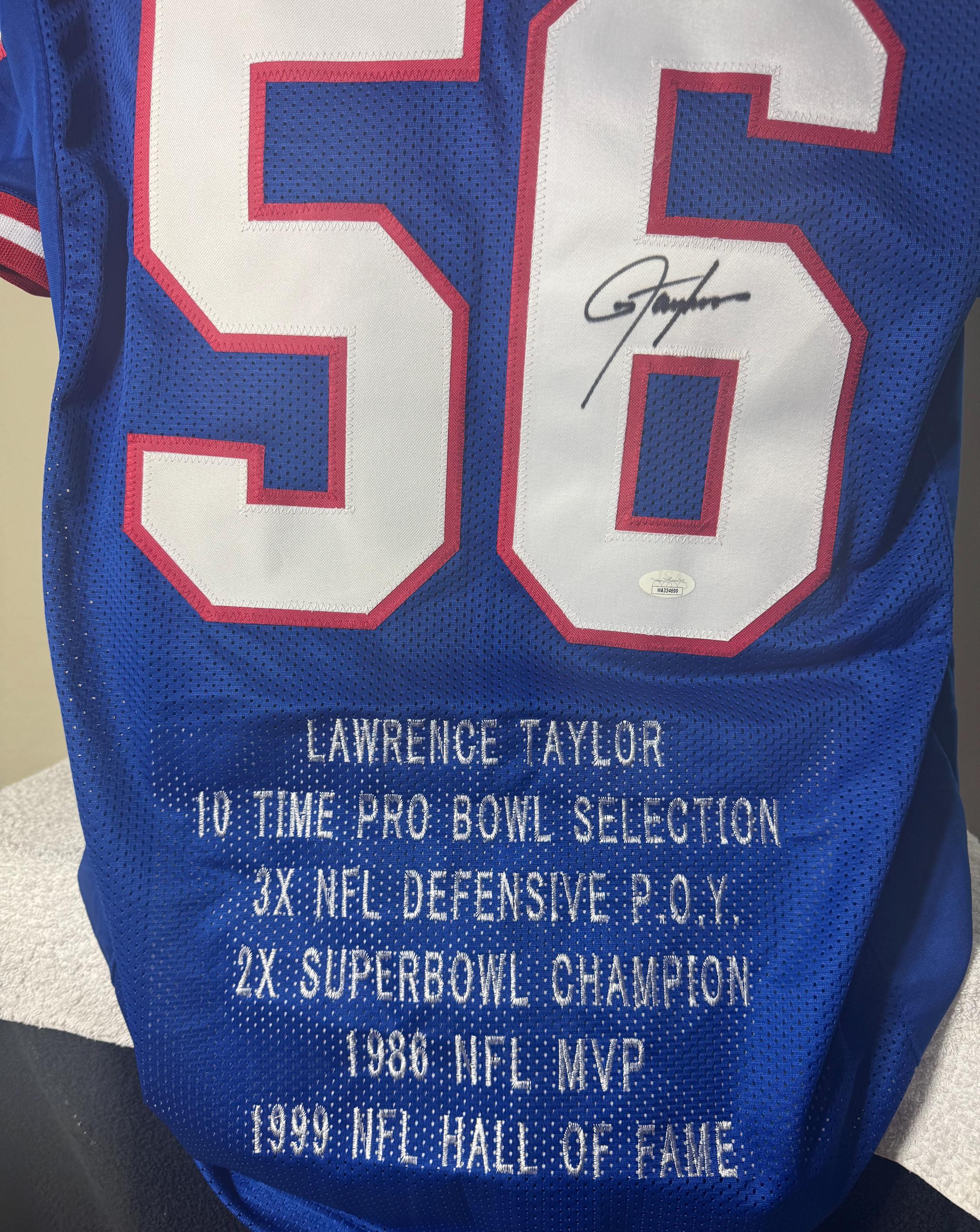 NFL TAYLOR サイン入りユニフォーム 56 Lawrence Taylor Signed Autographed NY Giants Jersey JSA Witnessed