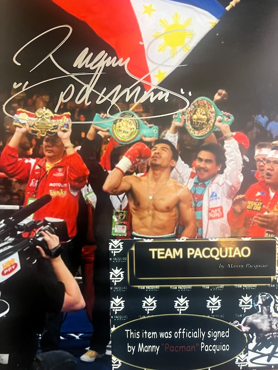 マニー・パッキャオのサイン入り11 x 14写真 - Etsy 日本