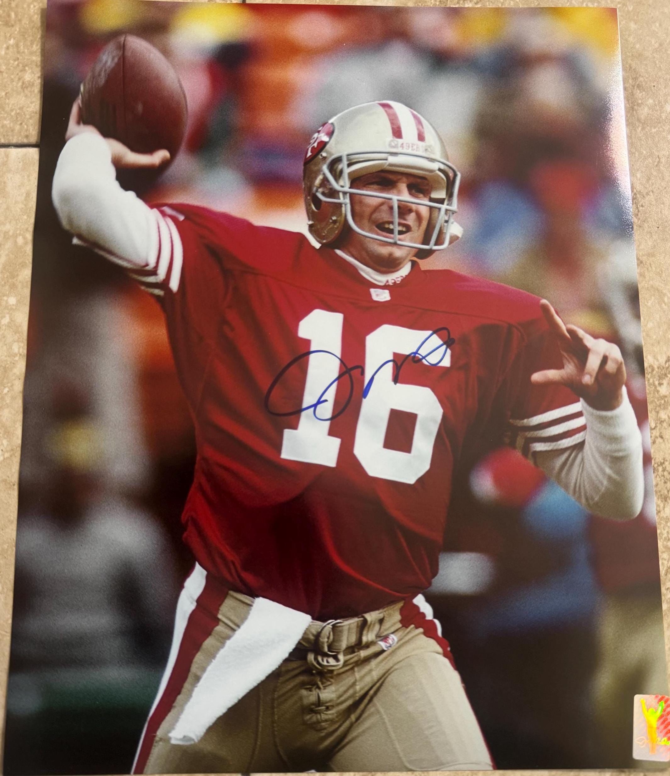 ジョー・モンタナ直筆サイン入り 11 x 14 写真 モンタナ個人ホログラム