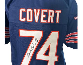 Jim Covert autographed signed Chicago Bears jersey JSA Authenticated