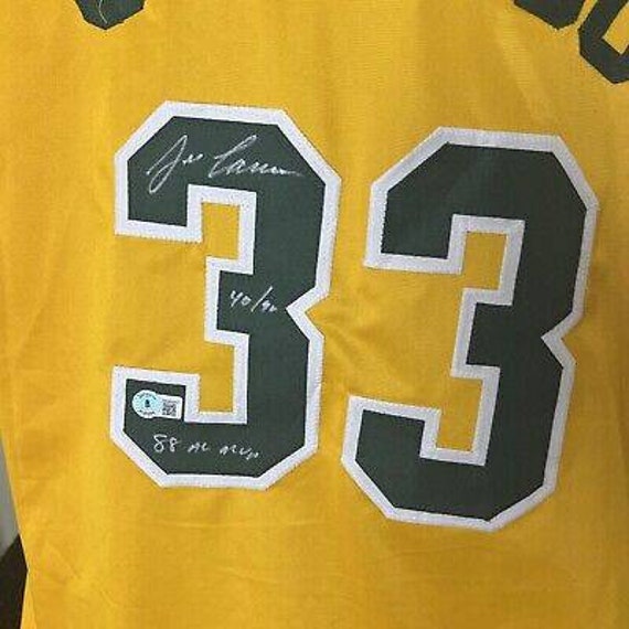 MLB  ホセ・カンセコ　直筆サイン入りユニフォーム ホセ・カンセコのサイン入りMLBオークランド・ジャージ