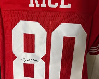 ジェリー・ライスのサイン入りサンフランシスコ49ersジャージ、ライス