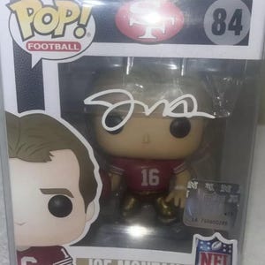 Joe Montana Autographed Signed Funko POP Figurine JSA COA Authenticated