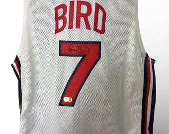 Larry Bird autographed signed  USA Olympics jersey Beckett Authenticated