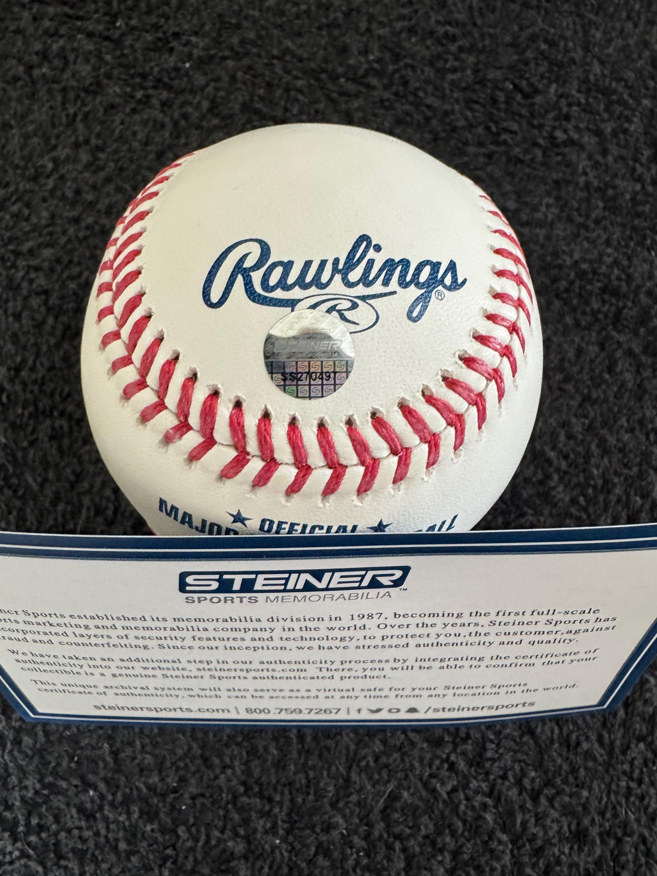 デレク・ジーターの直筆サイン入りMLB公式野球ボール（シュタイナー