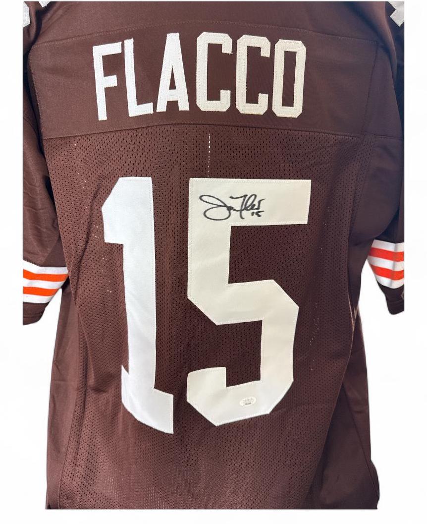 juemi leaf shirt ブラウン 美品 レア 値下げ Joe Flacco Autographed Signed Cleveland Browns Jersey JSA