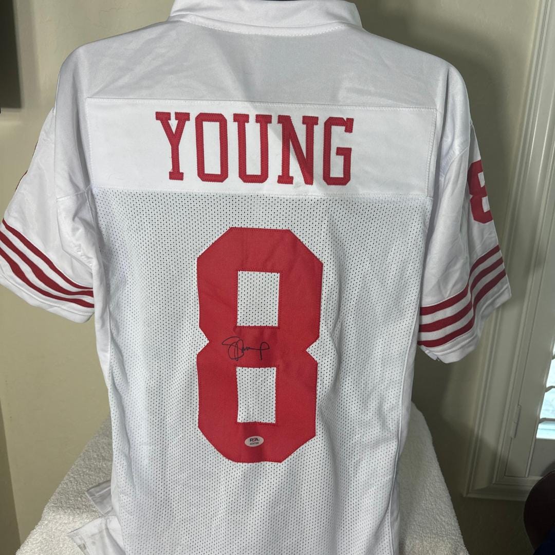 スティーブ・ヤングのサイン入りサンフランシスコ 49ers ジャージ PSA