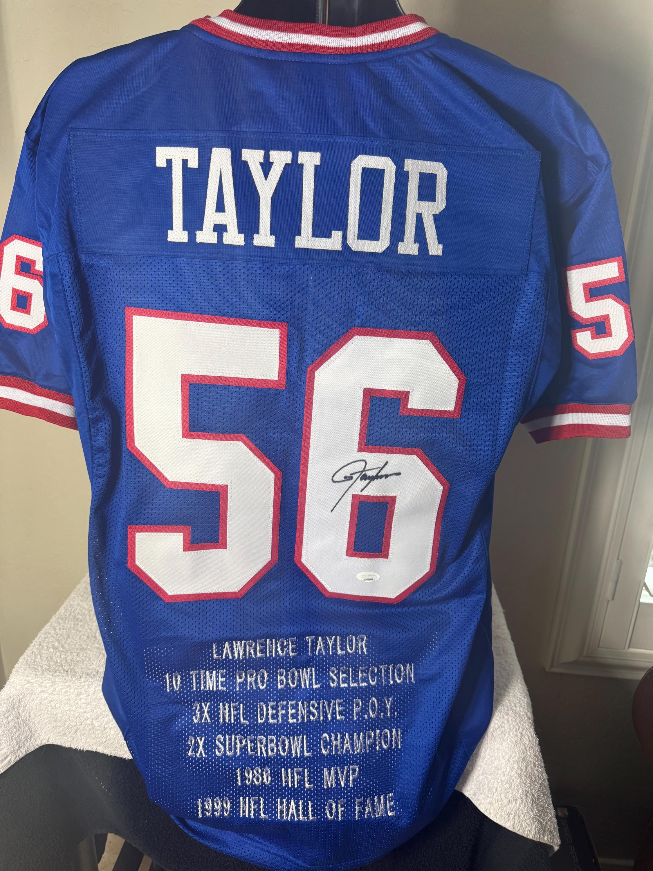 Lawrence Taylor Signed Autographed NY Giants Jersey JSA Witnessed