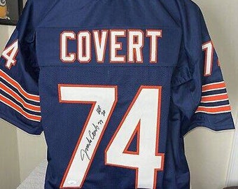 Jim Covert Signiert Autogramm Chicago Bears Jersey JSA Authentifizierung