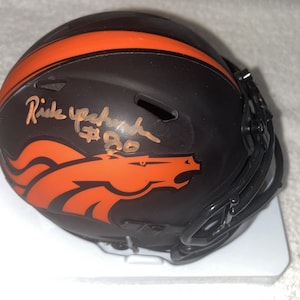 Rick Upchurch Signed Autographed NFL Denver Broncos Mini Football Helmet with Beckett Authentication