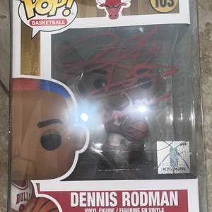 Dennis Rodman autographed signed Funko Pop Figurine Beckett Authenticated