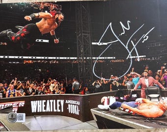 Jacob Fatu autographed signed 8 x 10  color photo picture Beckett Authenticated