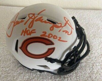 Dan Hampton Signed Autographed NFL Lunar Chicago Bears Mini Helmet with JSA Certificate