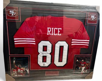 Jerry Rice autographed signed jersey framed professionally Rice Hologram