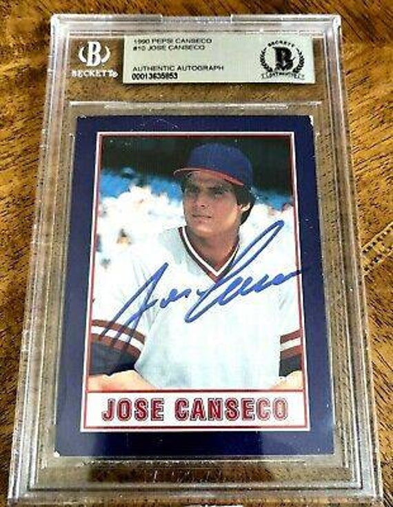 Jose Canseco Autographed Signed 1990 Pepsi Baseball Card No. 10  Authenticated by Beckett - Etsy