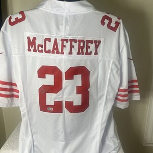 Christian McCaffrey signierte und signierte San Francisco 49ers Trikot Beckett authentifiziert