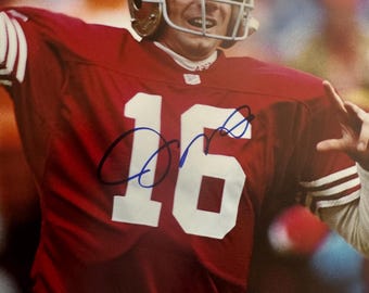 ジョー・モンタナ直筆サイン入り 11 x 14 写真 モンタナ個人ホログラム