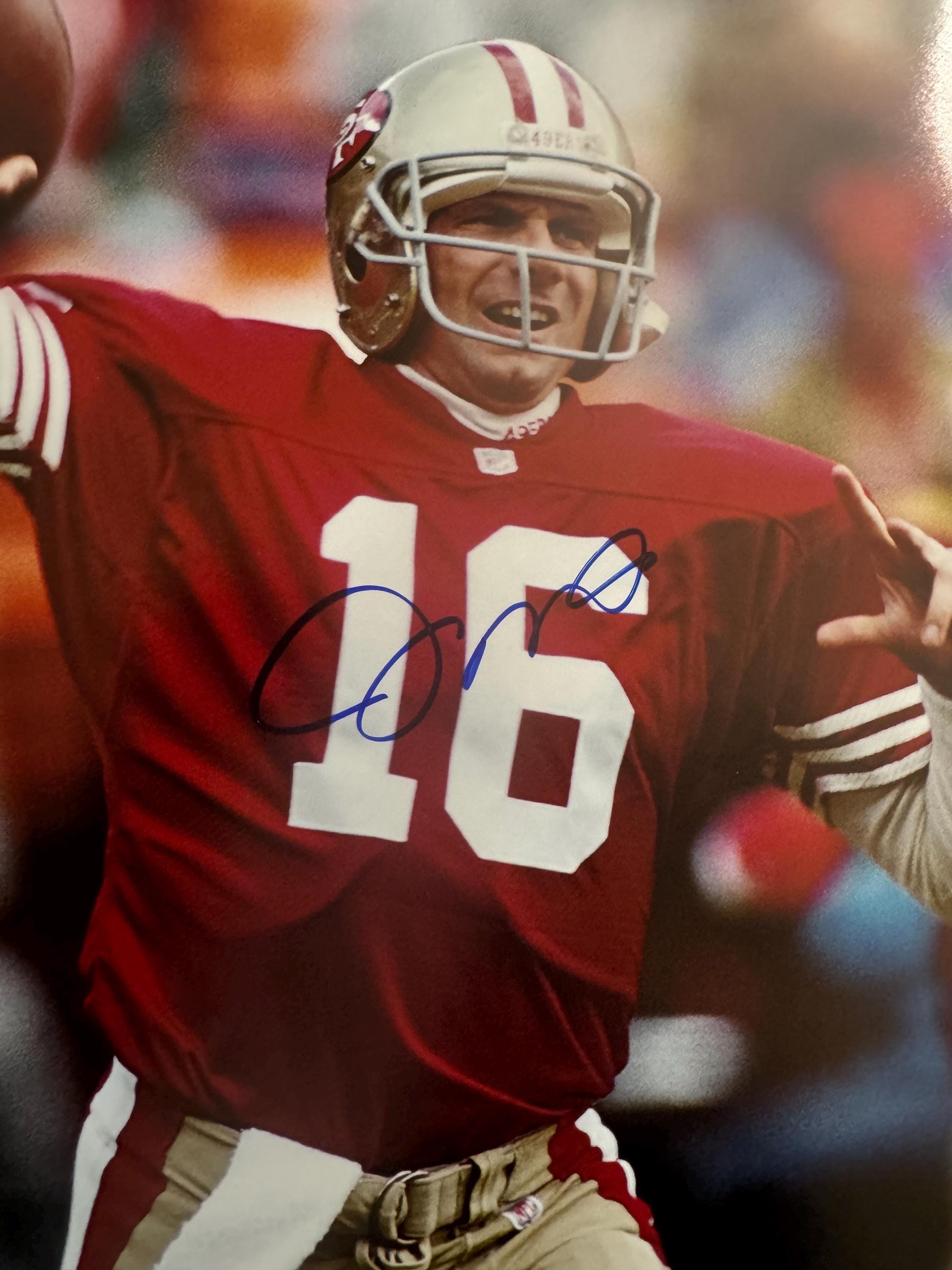 ジョー・モンタナ直筆サイン入り 11 x 14 写真 モンタナ個人ホログラム