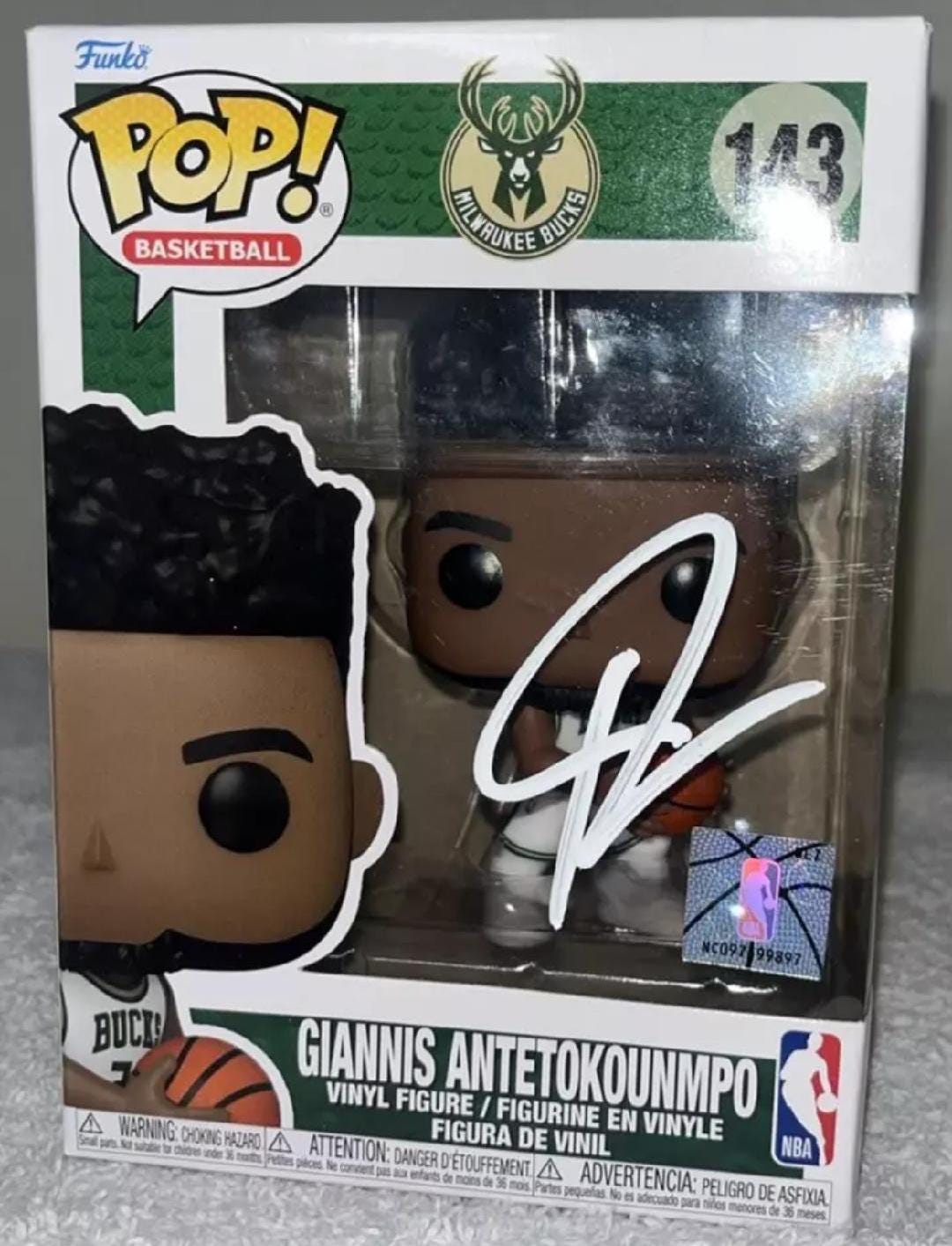 Giannis Antetokounmpo Autographed Signed Funko POP #143 Figurine