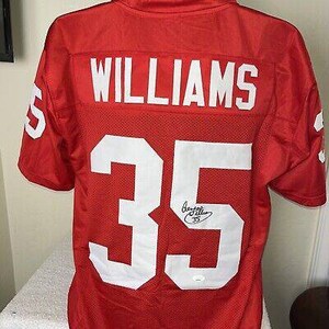 Camisa do Arizona Cardinals da NFL assinada por Aeneas Williams com autenticação JSA
